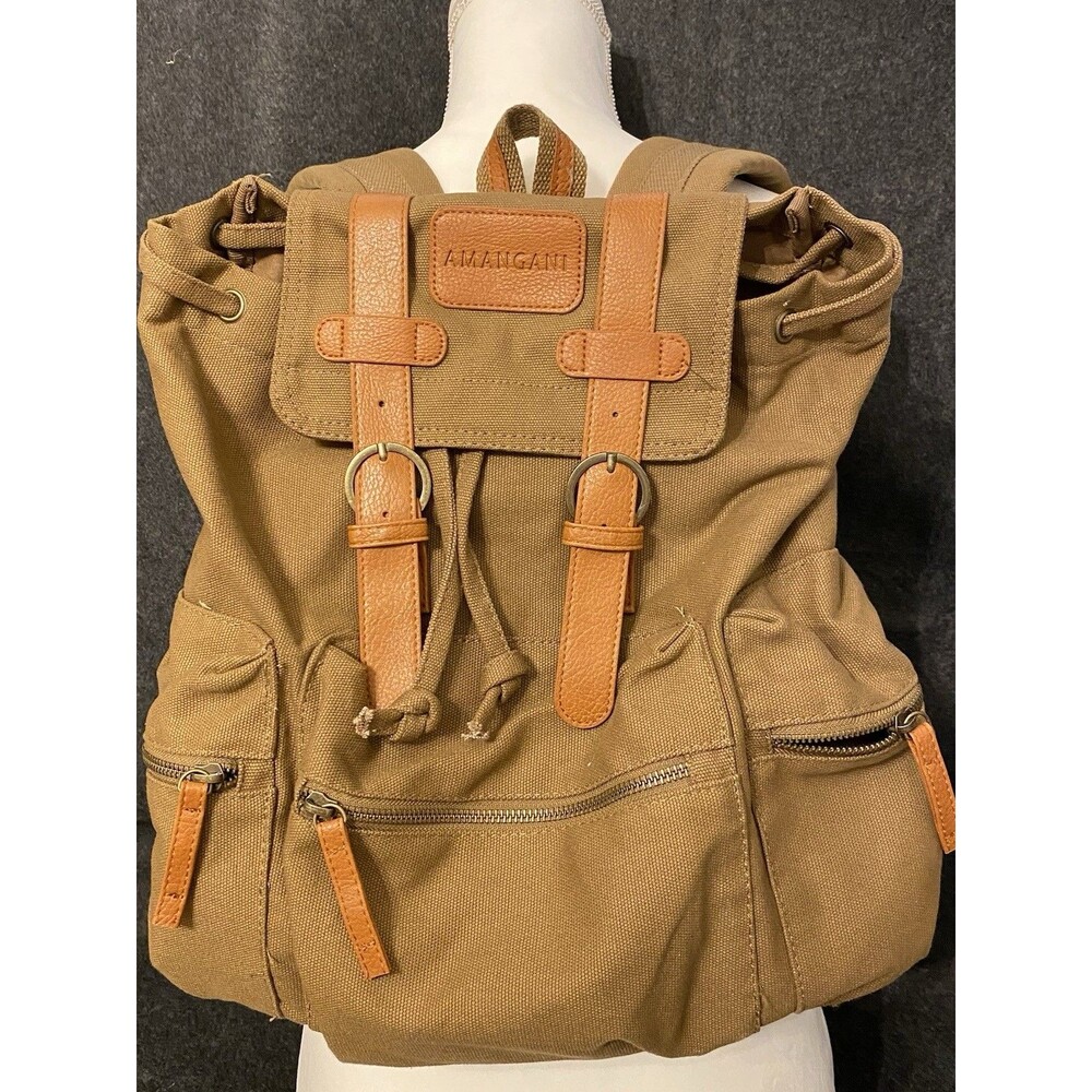 Amangani Tan Canvas Backpack Rucksack Jackson Hole